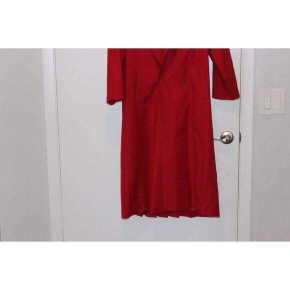 Vintage Diana Charles Red Wool Overcoat Size  4/5 (Small) Womens - Picture 3 of 13
